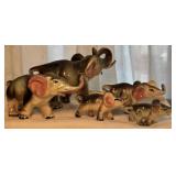 Vtg Ceramic Elephant Figurine Set Vtg Ceramic Elephant Figurine Set