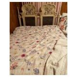 Vtg Ornate Headboard with Mattress Vtg Ornate Headboard with Mattress