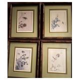 4pc Small Framed Asian Style Prints 4pc Small Framed Asian Style Prints