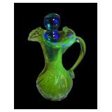 Vtg Uranium Blown Glass Pitcher Vtg Uranium Blown Glass Pitcher