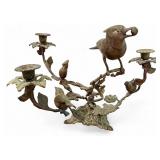 Vtg Ornate Brass Candelabra w/Birds Vtg Ornate Brass Candelabra w/Birds