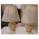 Vtg Beige Table Lamps Vtg Beige Table Lamps