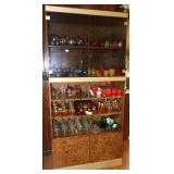 Vtg Burlwood Style Display Cabinet #1 Vtg Burlwood Style Display Cabinet #1
