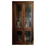 Vtg Wooden China Cabinet Vtg Wooden China Cabinet