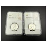 1960 and 1961 Washington Quarters PF67