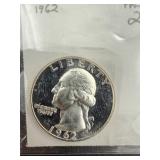 1962 Proof Quarter in Protective Sleeve