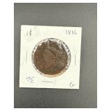 1816 Coronet Head Large Cent