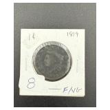 1819 Coronet Head Large Cent Coin