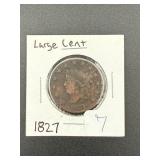 1827 Coronet Head Large Cent