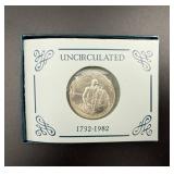 Uncirculated George Washington Silver Half-Dollar