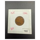 1941 Newfoundland 1 Cent Coin