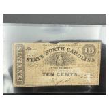 1863 North Carolina 10 Cent Fractional Note