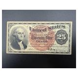 Washington 25 Cent Fractional Currency Note