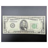 Series 1934A $5 Federal Reserve Note, AU