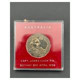 1970 Australia Captain Cook Fifty Cents Coin