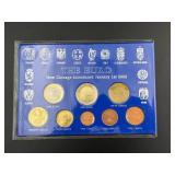 Euro Coin Set, 2002 Issue in Display Case