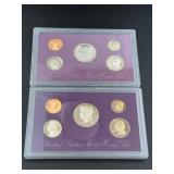 1988 & 1989 United States Mint Proof Sets