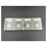 Four INB Certified Jefferson Nickels MS70