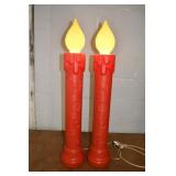 Vintage Pair Blow Mold Candlesticks