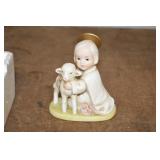 Homco Angel with Lamb Figure