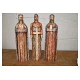 Carved Wood Three Kings Statues