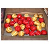 Box of Vintage Satin Ornaments
