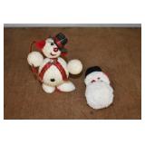 Vtg Snowman Decor