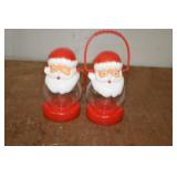 Pair of Toy Santa Lanterns