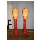 Pair of Vintage Blow Mold Street Lamps