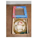Vtg Lighted Santa Plaque