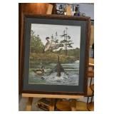 Ray Harm Wood Duck Print Framed