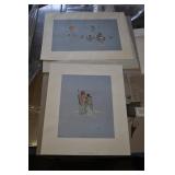 Pair of Native American Margaret Tiger Artwork