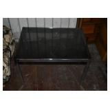 Vintage Chrome and Smoke Glass Side Table