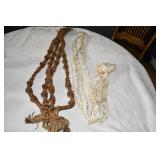 Pair of Vtg Macrame Plant Hangers
