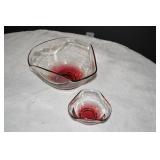 MCM Pink Ombre Chip and Dip Glass Set