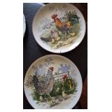 Vtg Royal Vienna Rooster Plates