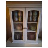 White Wall Cabinet With Candles