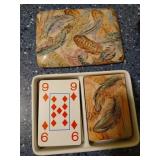 Vtg Playing Cards with Feather Design