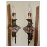 Rustic French Country Style Brass Wall Sconces