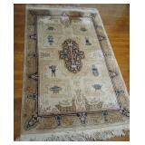 Vtg Handwoven Oriental Wool Rug