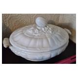 Vtg White Ironstone Tureen with Lid