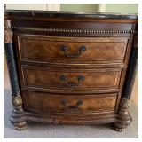 Vtg Wooden Chest With Marble Top