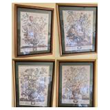 4pc 12 Months of Flowers Prints