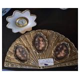 Vtg Lenox Clock and Fan-Shaped Frame