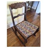 Tell City Mahogany Upholstered Rocker