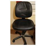 Black Faux Leather Office Chair