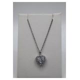 925 & CZ Heart Pendant on 925 Chain