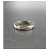 Sterling Pressed Initial Band