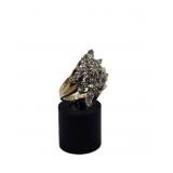 10K Gold & White Stone Ring