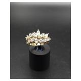 Gold-tone 925 White Stone Ring